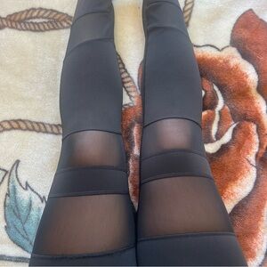 Pop Fit Metropolis Black Mesh Leggings
